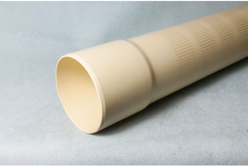 Pvc brunenrohr (Druck-rohr) inkl. Kleber muff Ø 110 mm 10 ato a 5 meter 5 meter perforatione 0,5mm Rahm Kiwa